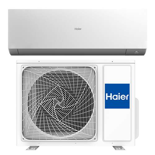 Haier sienas tipa EXPERT sērijas siltumsūknis un gaisa kondicionieris (balts) 3,5kW komplekts, kas paredzēts 20-40m2