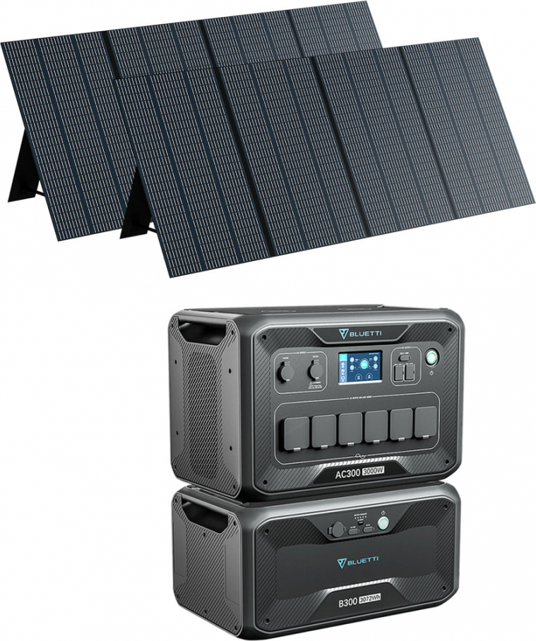 Bluetti AC300 + B300 + 2*PV350 saules ģeneratora komplekts