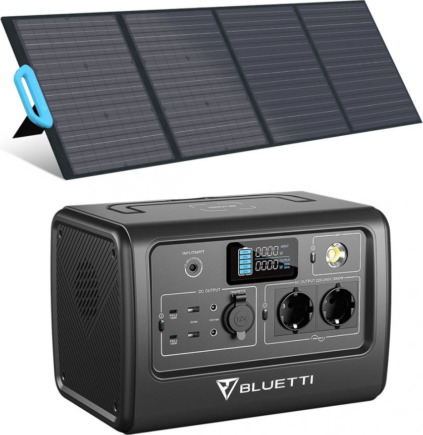 Bluetti EB70 + PV120 saules ģeneratora k...