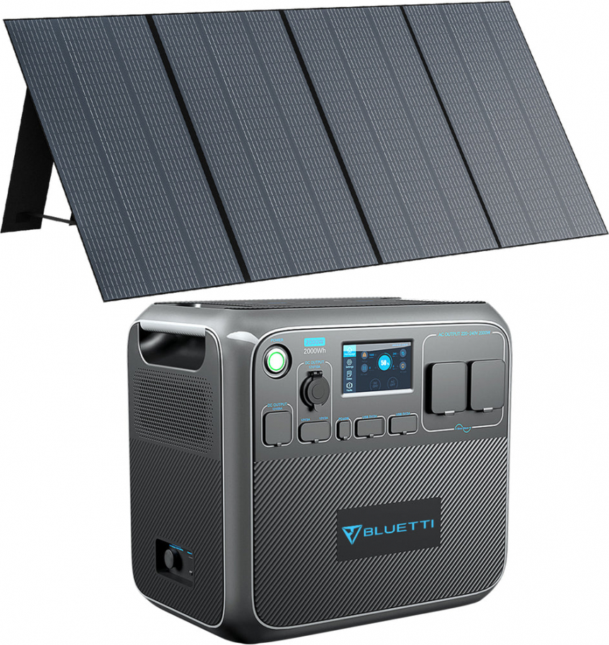 Bluetti AC200P + PV350 saules ģeneratora komp...